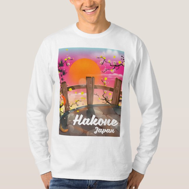 Hakone japan blommar poster. t shirt (Framsida)