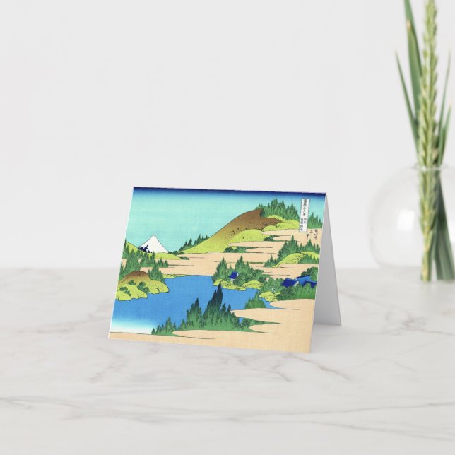 Hakone Sjö, Hokusai japansk finkonst Kort (Framsida)
