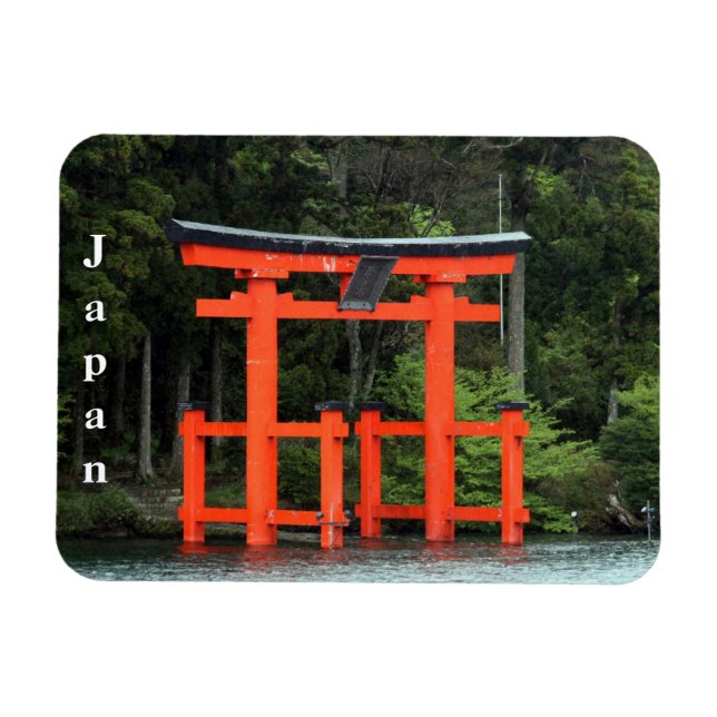 hakone torii japan-vykort magnet (Horisontell)