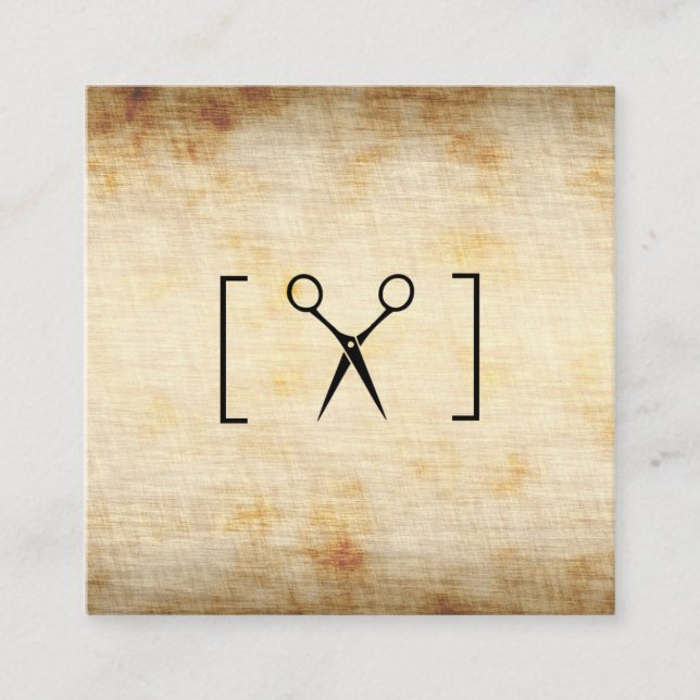 Hakparentes/Vintage Struktur Fyrkantigt Visitkort (Framsida)