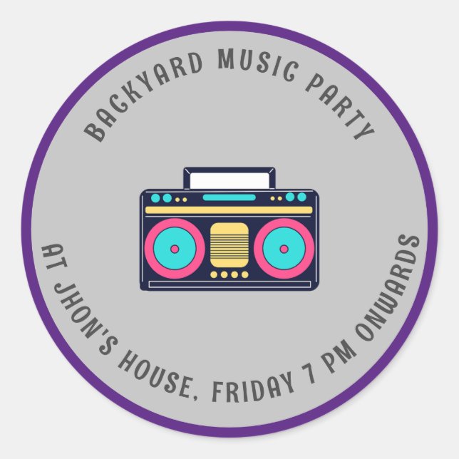 Haksäcksmärken i party runt klistermärke (Framsida)