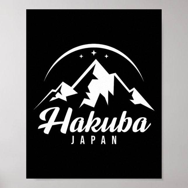 Hakuba Japan Ski Resort Skiing Snowboarding Poster (Framsidan)