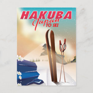 Hakuba Japansk reseaffisch. Vykort