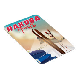 Hakuba japansk reseposter. magnet