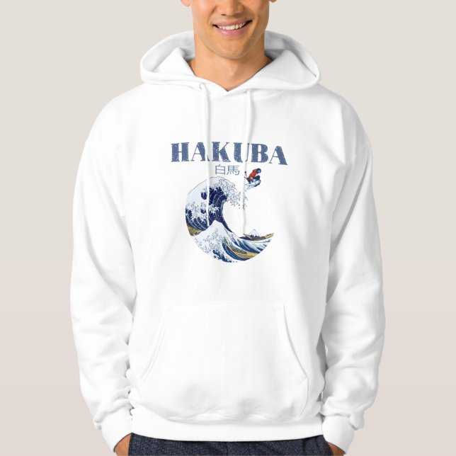 HAKUBA Ski, Vintage Japansk Art Hoodie (Framsida)