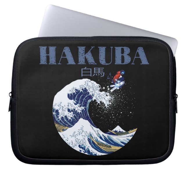 HAKUBA Ski, Vintage Japansk Art Laptop Fodral (Framsidan)
