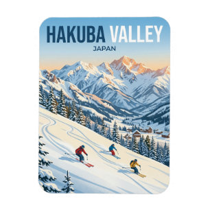 Hakuba Valley Skidåkning Japan Magnet
