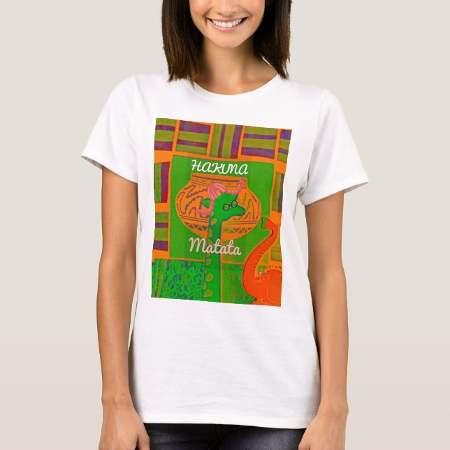 Hakuna Giraffe Art Print Tee (Framsida)
