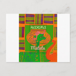 Hakuna Giraffe Art Print Vykort
