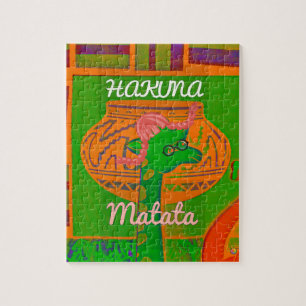 Hakuna Giraffe Konsttryck Pussel