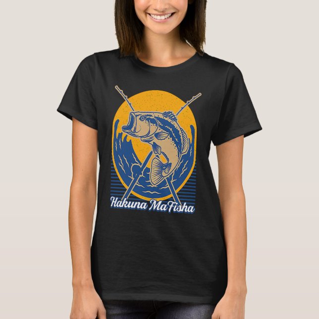 Hakuna Mafisha Positive Quotes Freshwater Positivi T Shirt (Framsida)