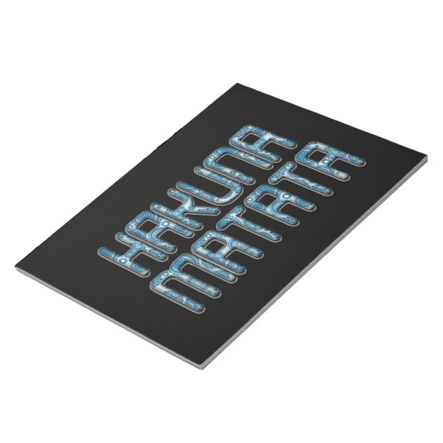 Hakuna Matata 3D Art Skriv ut Anteckningsblock (Vinklad)