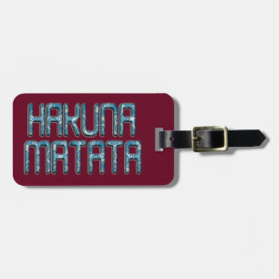 Hakuna Matata 3D Art Skriv ut Bagagebricka