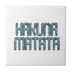 Hakuna Matata 3D Art Skriv ut Kakelplatta