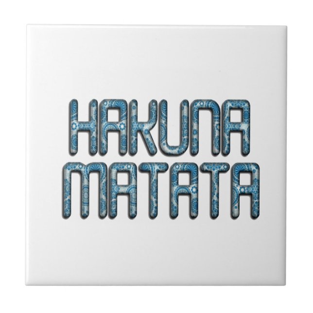 Hakuna Matata 3D Art Skriv ut Kakelplatta (Framsidan)