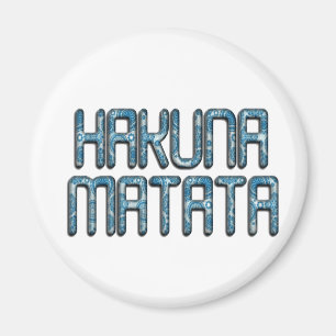 Hakuna Matata 3D Art Skriv ut Magnet