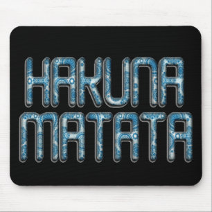 Hakuna Matata 3D Art Skriv ut Musmatta