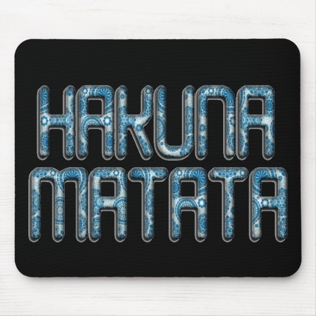 Hakuna Matata 3D Art Skriv ut Musmatta (Framsidan)