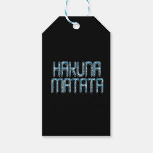 Hakuna Matata 3D Art Skriv ut Presentetikett