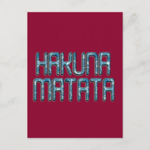 Hakuna Matata 3D Art Skriv ut Vykort