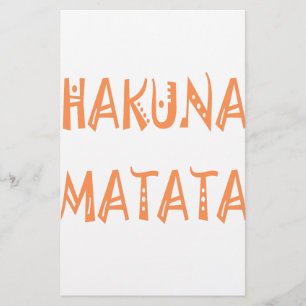 Hakuna Matata - African Tribal Text Art Brevpapper