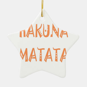 Hakuna Matata - African Tribal Text Art Julgransprydnad Keramik