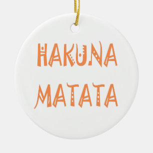 Hakuna Matata - African Tribal Text Art Julgransprydnad Keramik