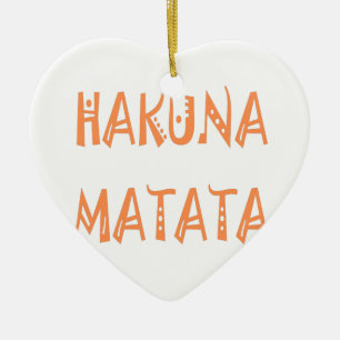 Hakuna Matata - African Tribal Text Art Julgransprydnad Keramik