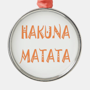 Hakuna Matata - African Tribal Text Art Julgransprydnad Metall