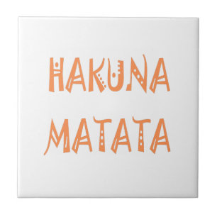 Hakuna Matata - African Tribal Text Art Kakelplatta