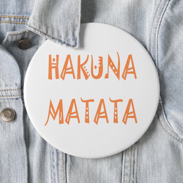 Hakuna Matata - African Tribal Text Art Knapp (In Situ)
