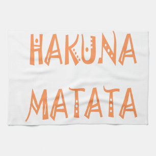 Hakuna Matata - African Tribal Text Art Kökshandduk