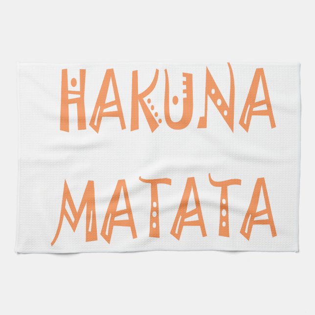 Hakuna Matata - African Tribal Text Art Kökshandduk (Horisontell)