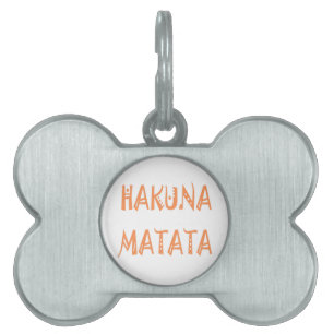 Hakuna Matata - African Tribal Text Art Namnbricka Husdjur