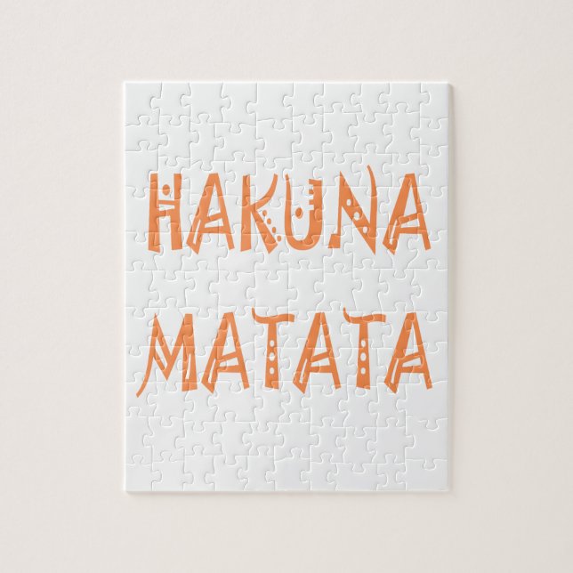 Hakuna Matata - African Tribal Text Art Pussel (Vertikal)