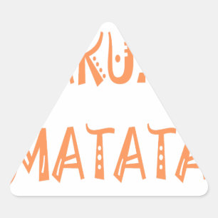 Hakuna Matata - African Tribal Text Art Triangelformat Klistermärke