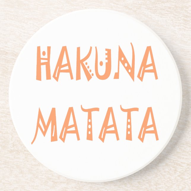 Hakuna Matata - African Tribal Text Art Underlägg (Framsidan)