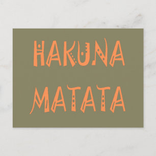 Hakuna Matata - African Tribal Text Art Vykort