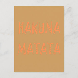Hakuna Matata - African Tribal Text Art Vykort