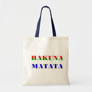 Hakuna Matata/afrikan formulerar för gåva "för Tygkasse