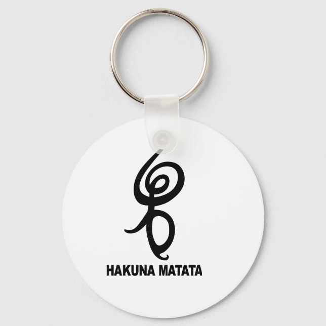 Hakuna Matata - Afrikansk symbol Nyckelring (Framsida)