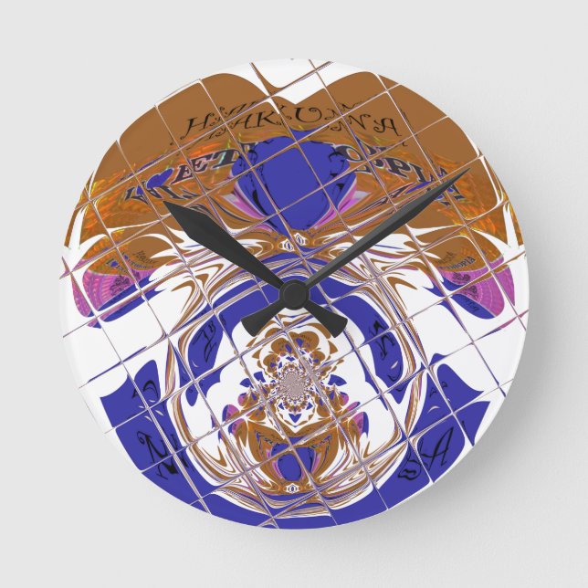 Hakuna Matata älskar jag Etiopien färg design.png Rund Klocka (Framsida)