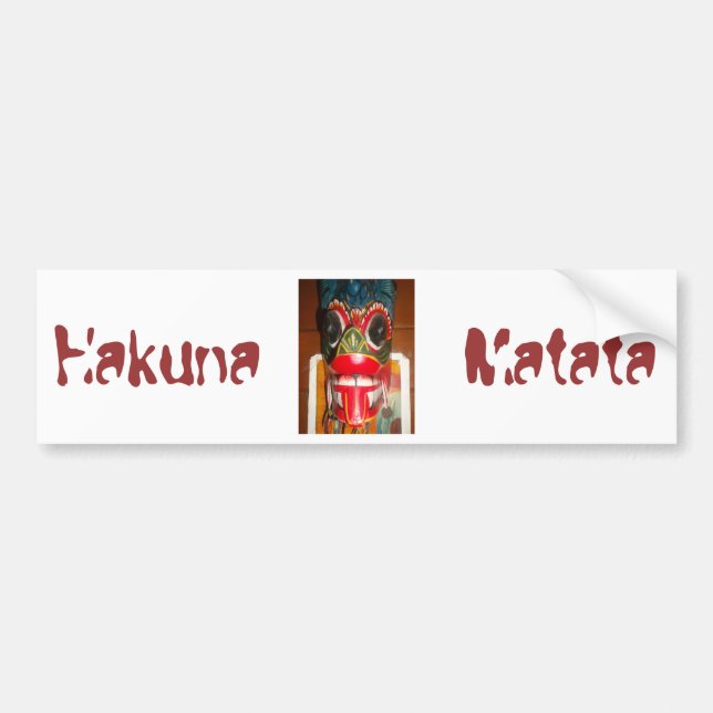 Hakuna Matata Anpassa produkt Bildekal (Framsidan)