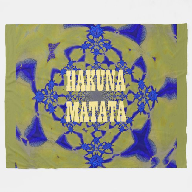 Hakuna Matata Anpassningsbar Fleece Blanket (Framsidan (Horisontell))