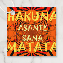 Hakuna Matata Asante Sana: Livlig afrikansk zebra  Gåvor Etiketter