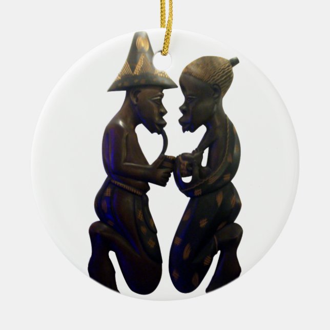 Hakuna Matata Att ha roligt Old school är det bäst Julgransprydnad Keramik (Framsidan)