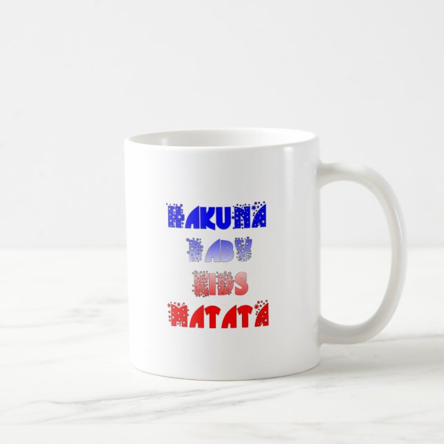 Hakuna Matata Baby & Kids: Fransk Färg Design Kaffemugg (Höger)