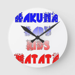 Hakuna Matata Baby & Kids: Fransk Färg Design Rund Klocka