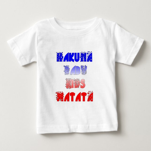 Hakuna Matata Baby & Kids: Fransk Färg Design Tee (Framsida)