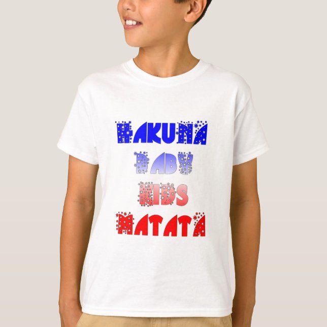 Hakuna Matata Baby & Kids: Fransk Färg Design Tee (Framsida)